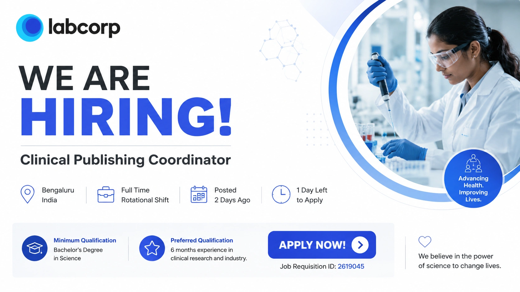 Clinical Publishing Coordinator Job Opening at Labcorp – Bengaluru | Apply Online