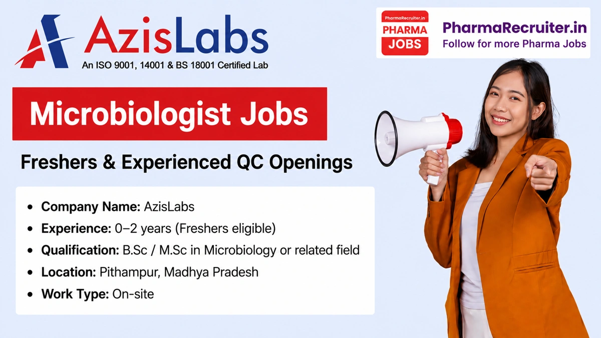B.Sc / M.Sc in Microbiology or related field