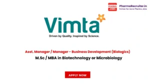 M.Sc / MBA in Biotechnology or Microbiology